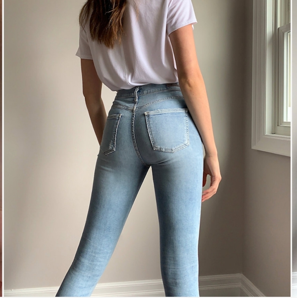 NWOT aritzia Citizen of humanity rocket medium denim 28 - Picture 4 of 11